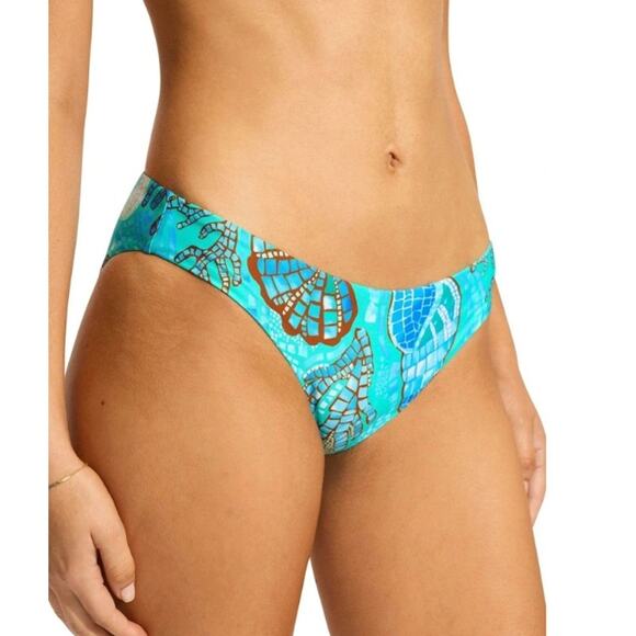 Seafolly Other - SEAFOLLY Women's La Mer Hipster Bikini Bottoms Size 6 Aquatic Blue NWT